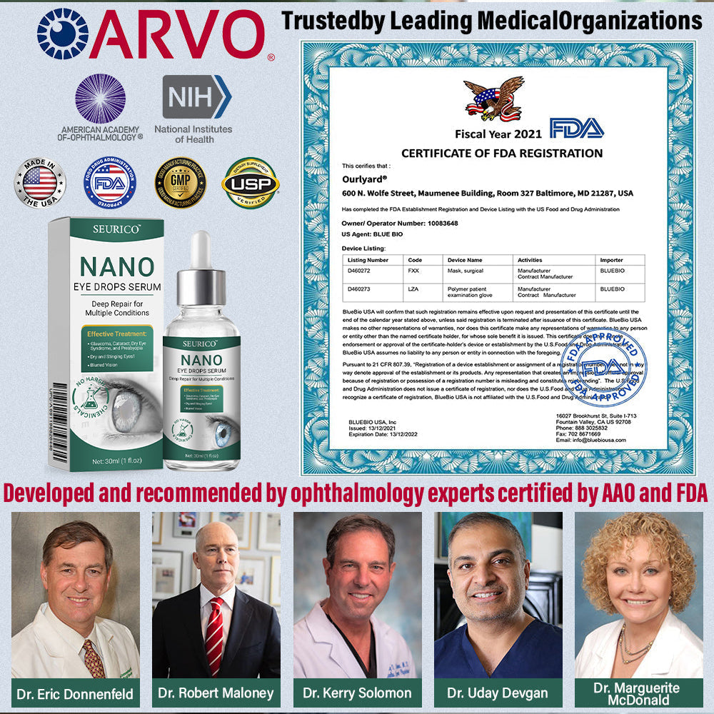👩‍⚕️Seurico™ Nano Eye Drops Serum ✅Approved by the American Academy of Ophthalmology(Suitable for presbyopia, dry eye syndrome, glaucoma, and cataracts)